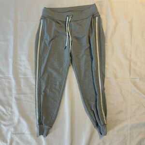 Grey Striped Athleta Sweatpants - SIZE MEDIUM